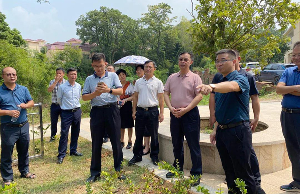 廣東省生態(tài)環(huán)境廳、江西省生態(tài)環(huán)境廳考察調(diào)研我司農(nóng)村生活污水處理站